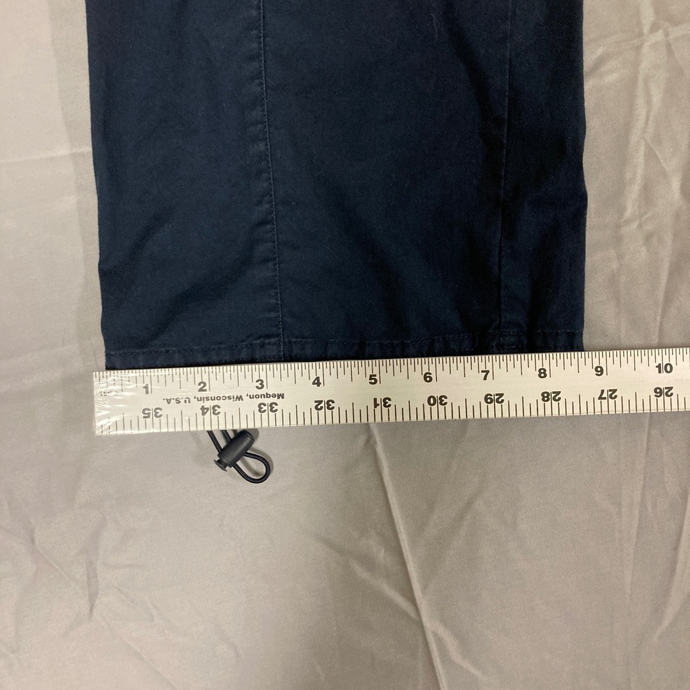 Nike Women Navy Blue Track Pants Cropped Athletic Side Stripe Drawstring Size M - Picture 4 of 8